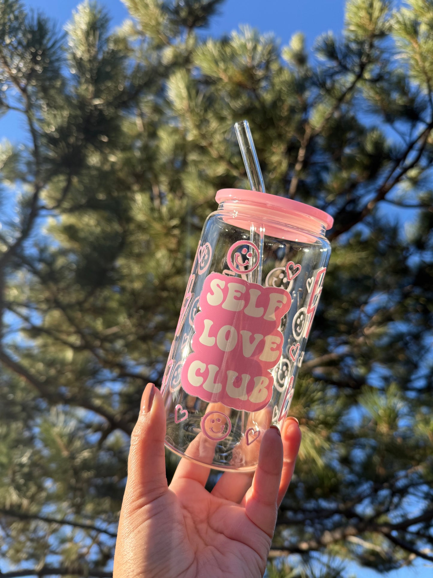 Self love glass cup
