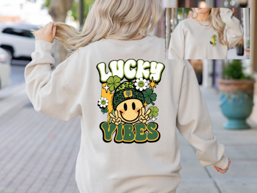 Lucky vibes crewneck sweater